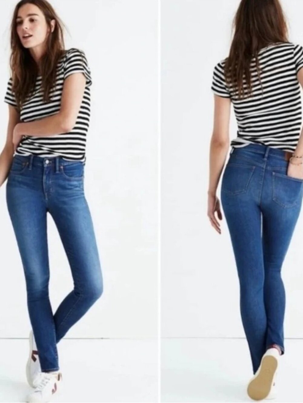 Madewell 9" high-rise skinny medium wash jeans size 30
